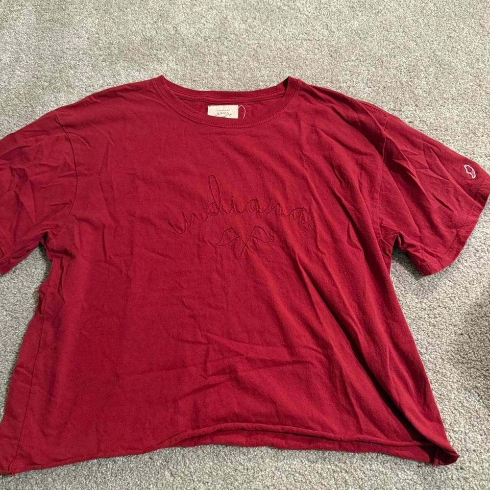Indiana - League Red Embroidered Tee